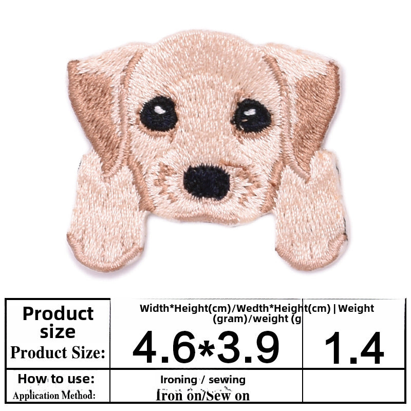 Wholesale Puppy Head Animal Embroidery Patch